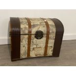 Contemporary atlas twin handled storage box, 57x40, H44cm