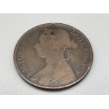 Old double head victoria bun head coin