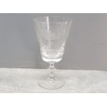 Alison Cornwall geissler, Scottish 1907-2011, wheel engraved jacobite rose glass to the front and in