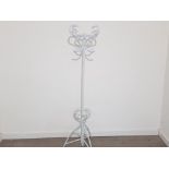 Modern white metal coat stand