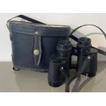 Pair of vintage Prinz 8x30 coated optics binoculars in original carry case