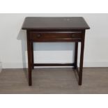 Oak Single drawer hall table, H77, W76, D50