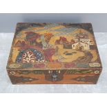 Hand painted Russian folkart table box, 28x22cm