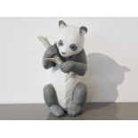 Nao by lladro figure panda eating bamboo