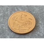 22ct gold 2020 full sovereign coin unc
