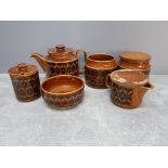 6 peices of hornsea pottery heirloom autumn brown