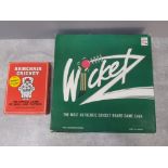 2 boxed vintage games wicket by Paul Lamond games and armchair cricket