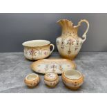 Crown Devon wash bowl jug and others