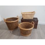 4 wicker baskets