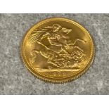 22ct gold 1968 full sovereign coin