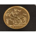 22ct gold 2017 full sovereign coin unc