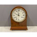 Stunning yew mantle clock Comitti London. Nice enamelled dial. No chips or marks