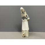 Lladro 1034 shepherdess with puppy in good condition