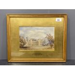 Hon. George Liddell 1862 watercolour of Ravensworth castle 24x 17cms