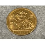 22ct gold 1965 full sovereign coin