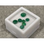 3.32cts Round cut Emeralds