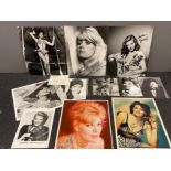 Female actors selection of signed autographs by various film actors Kim Novak, Catherine Deneuve,