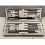 2 Parker calligraphy sets new and boxed with cartridges and 3 nibs included