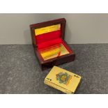 24kt gold foil playing cards in box with certificate
