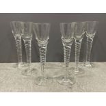 6 reproduction Georgian spirit glasses