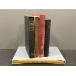 5 books including 3 folio society The first colonists and The monk by Lewis