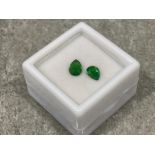 1.15cts pear cut emeralds