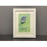 Stephen Elson “Rowing boat” watercolour 27cm x 17.5cms signed bottom right