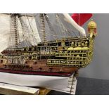Stunning Sovereign of the Seas hand built from scratch model boat 110cm x 78cms