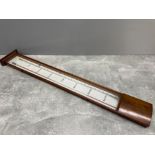 Early 19th century stick barometer in mahogany by F W Moor. Continental