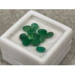 4.14cts oval cut Emeralds