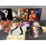 David Bowie vinyls x10 including The man who sold the world, Heroes, Diamond Dogs and The best of