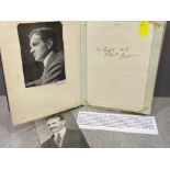 Vintage autograph album with interesting content noted Robert Hichens - he was one of six