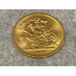 22ct gold 1967 full sovereign coin
