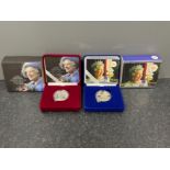 Royal mint Queen Elizabeth II 2002 golden jubilee crown proof silver coin in original box with COA