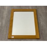 Pine heavy bevelled edge mirror