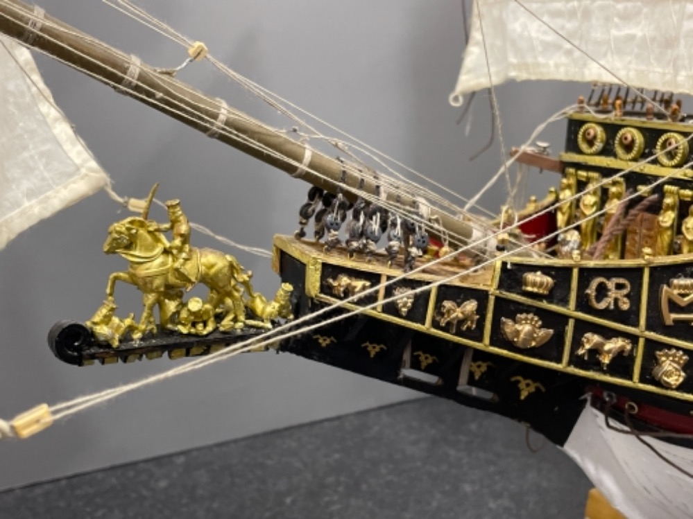 Stunning Sovereign of the Seas hand built from scratch model boat 110cm x 78cms - Bild 2 aus 8