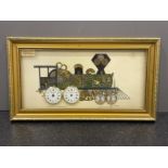 American locomotive handmade from watches. Nice piece, signature in distinct
