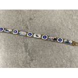 David Andersen Norway stunning enamel silver bracelet of artic scenes