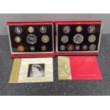 2 Royal mint uk yearly deluxe sets 2002 and 2003 both with original boxes and certificates