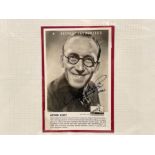 Autograph Arthur Askey English comedian “hello playmates” vintage postcard. Superb signature and