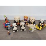 Collection of ringtons teddy bear money boxes together with egg cup plus goofy money box