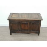 1930s oak panelled blanket box