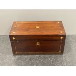 Mahogany inlaid mother of pearl box 27cm x 13.5cm x 13.5cms and gold picture frame 102cm x 49cms