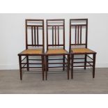 3 edwardian mahogany bedroom chairs with bjerre inserts seats