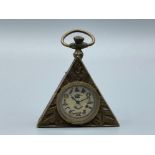 Brass cased Masonic style pocket watch