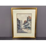 Victor noble Rainbird (1887-1936) “in old Evreux” watercolour signed and titled 35cm x 25cms