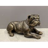 Bulldog lying in Bronze affect 24cm x 15cms