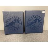 2 x blue collectors albums