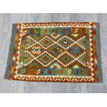 Fringed Afghan Choli Kilim rug 120x83cm