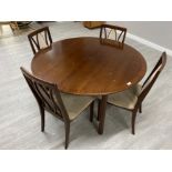 G plan mahogany extending table and 4 chairs